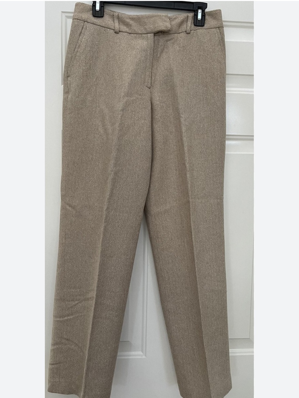 Company Ellen Tracy Linene Classic Straight Dress Pants - Beige